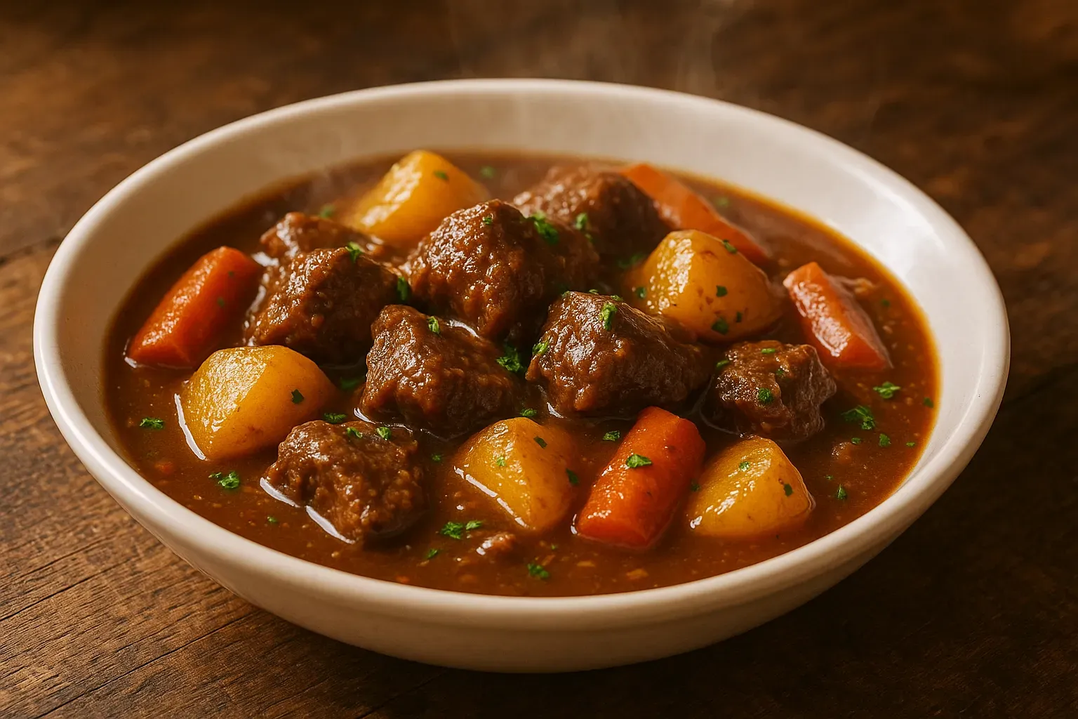 carne de panela com batata e cenoura em molho